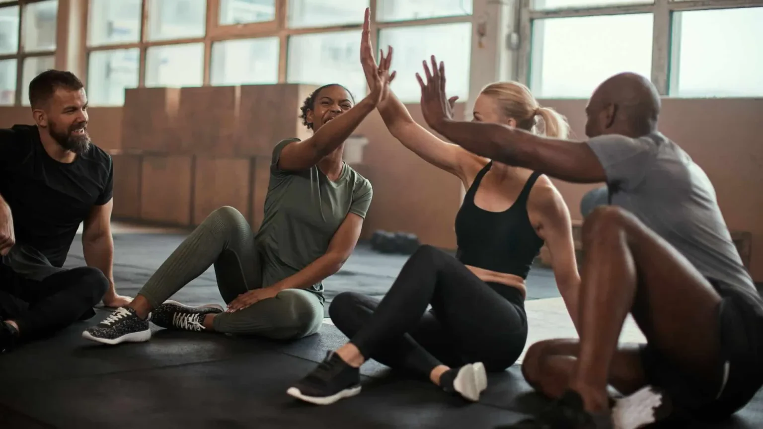 A gym day with people in it